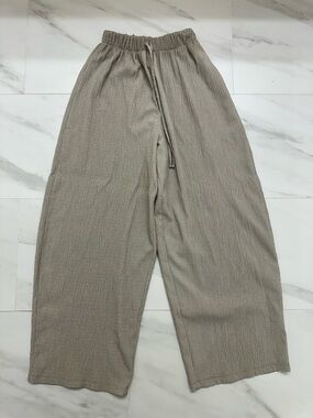 Relaxed Waist Drawstring Pants - Grey